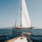 Sailing in style with a classic sailboat on a calm sea, where the beauty of the ocean meets timeless charm.