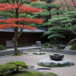 Close-up of serene sand designs in a Japanese zen garden for meditation.