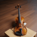 Timeless beauty of a violin on a wooden chair, inspiring creativity.