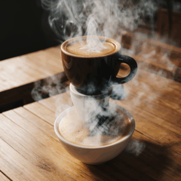 Savor the Perfect Cup of Coffee on a Wooden Table