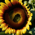 A stunning close-up of a sunflower in full bloom, showcasing its vibrant yellow petals and intricate details.