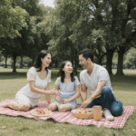 A sunny day filled with family, laughter, and outdoor fun in the park.