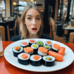 An explosion of color in a beautifully arranged sushi platter.