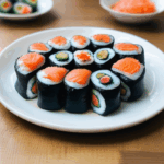 Culinary art in sushi form featuring vibrant and creative presentation.