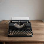 Detailed shot of typewriter keys, emphasizing the mechanical precision and historical significance of these writing tools.