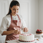 Vibrant cake designs featuring bold colors and intricate patterns.
