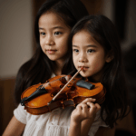An inspiring performance by a young violinist, capturing the audience with her talent.