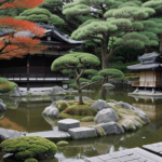 Zen serenity captured in a traditional Japanese garden with sand raking.