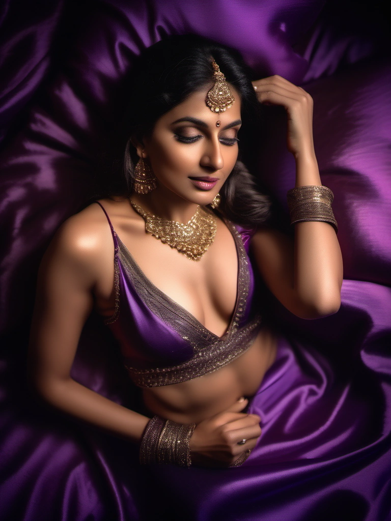 Bollywood Dreams â€” Purple Satin Temptation